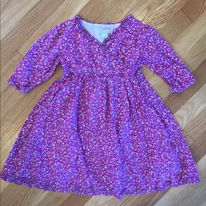 Garnet Hill Purple floral Cotton Lined Sz  5 dress